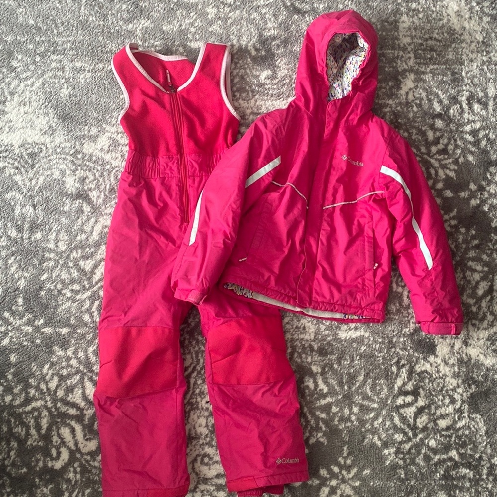 Kids Columbia snow pants and bibs